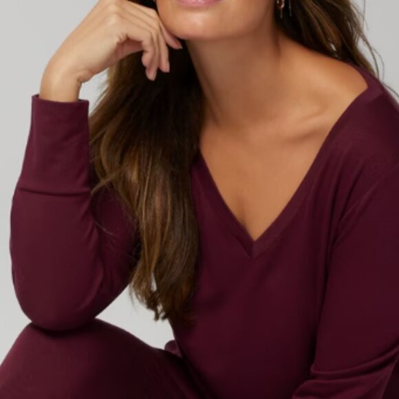 NWT Soma SUNDAY Long-Sleeve V-Neck Set - Picture 4 of 6